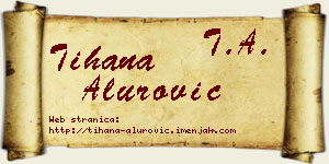 Tihana Alurović vizit kartica
